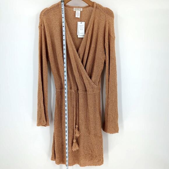 Elegant Tan Wrap Swim Cover-Up - Picture 5 of 8